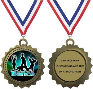 1 to 50 Packs Modern Dance Gold Medals