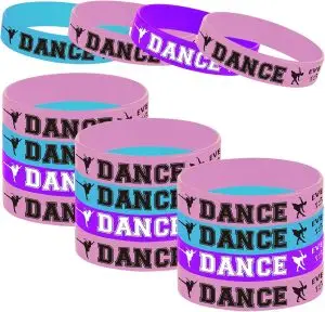 24PCS Ballet Dance Party Rubber Bracelets