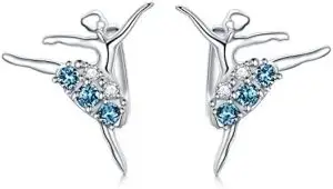Ballerina Earrings 925 Sterling Silver