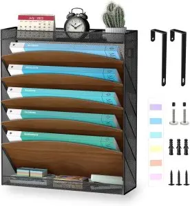 Aimeaihe Wall File Organizer, 7 Tier Vertical Hanging File Organizer,