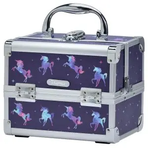 Joligrace Makeup Case for Girls Cosmetic Train Case