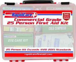 Rapid Care 839-1-12AN Premium Commercial Grade 25 Person First Aid Kit