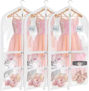 Univivi Clear PVC Dance Costume Bags (3 Pack)